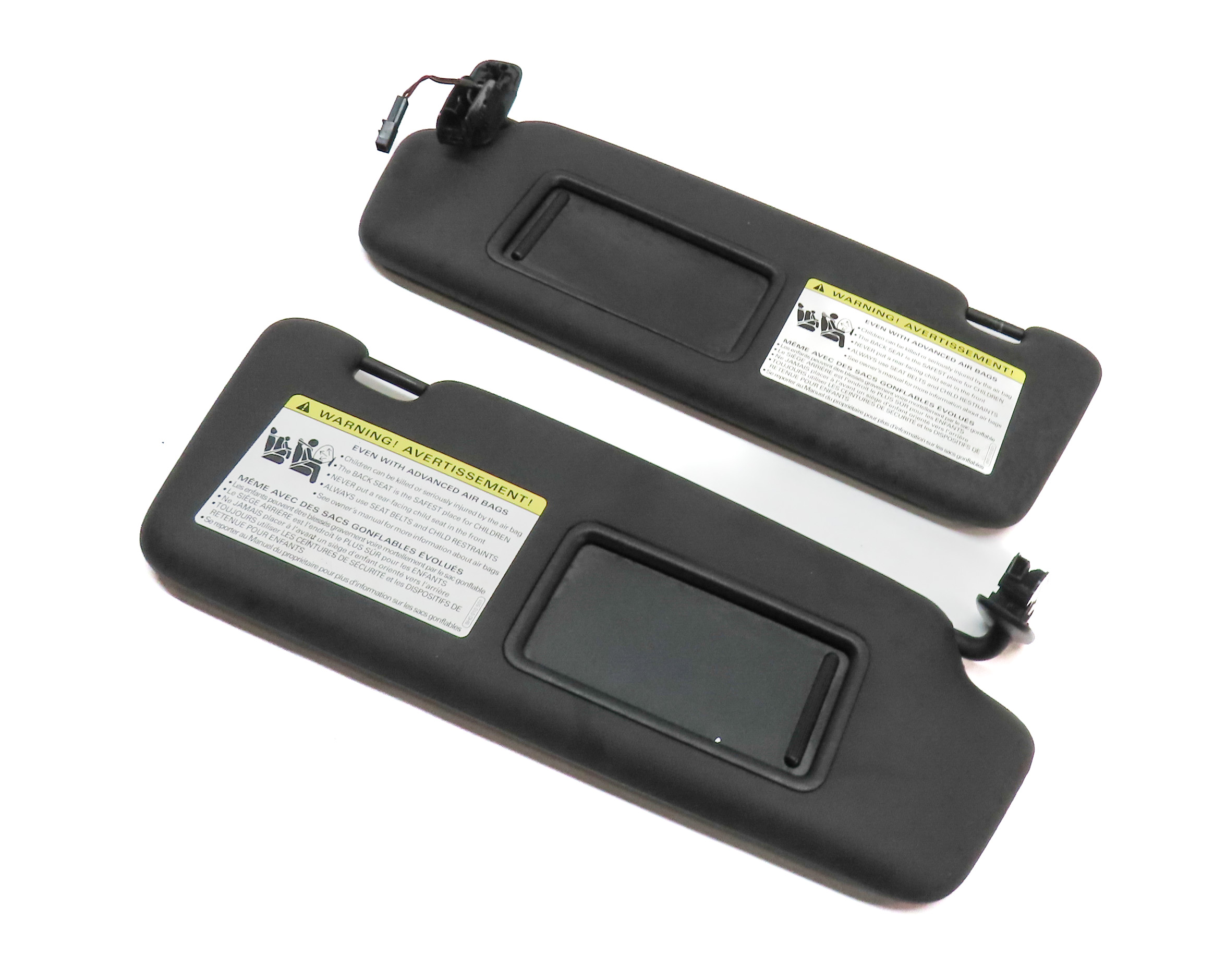 2015-2017 AUDI Q5 SQ5 (B8 8R) FRONT LEFT & RIGHT SUNVISOR SUN VISOR SET (Black) — exact item pictured